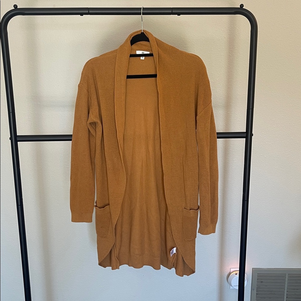 NORDSTROM BP - Cozy Orange Brown Open Front Cardigan